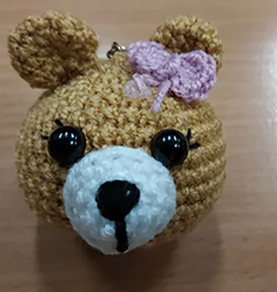 Set of soft toys with key ring