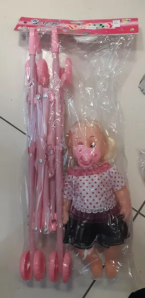 Doll with a stroller
