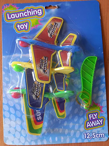 Plastic toy airplane