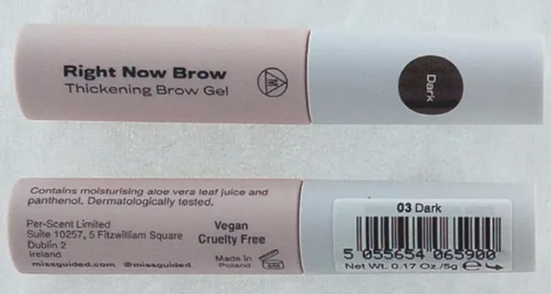 Eyebrow gel