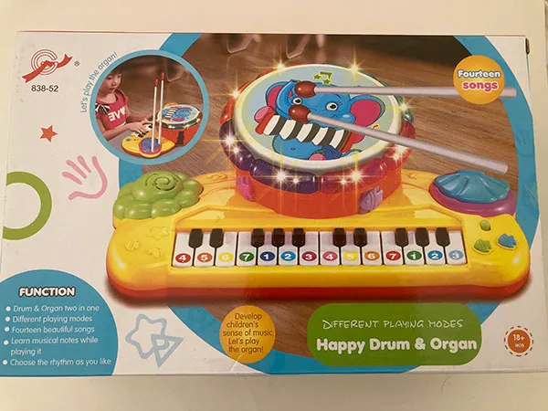 Electrical toy piano and drum