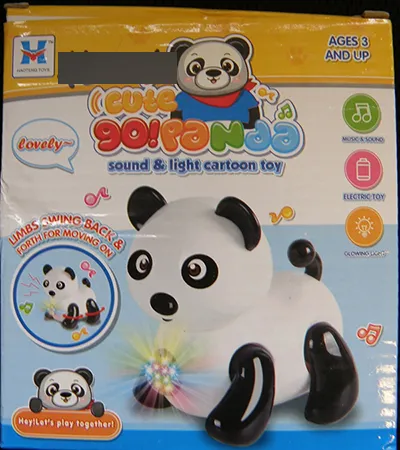 Toy panda with battery