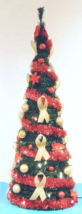 Christmas tree with lighting chain
