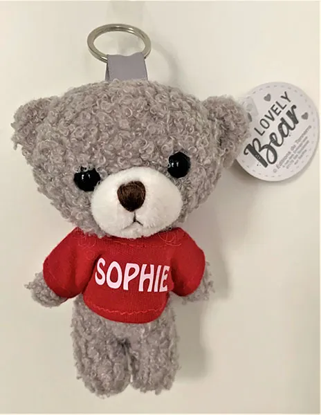Key ring with a plush toy