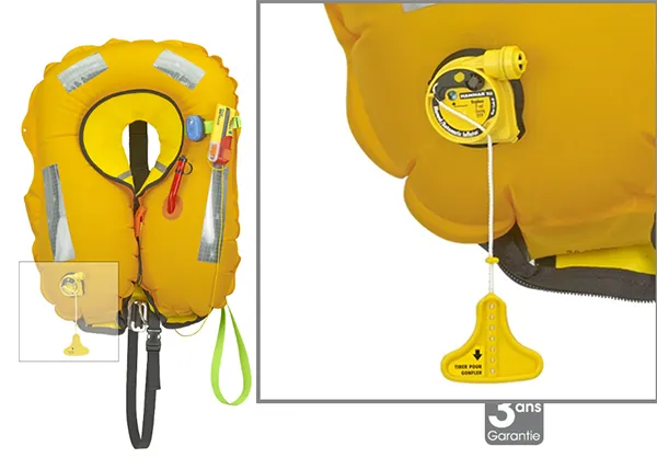 Inflatable life jacket