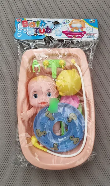 Plastic doll with accessories