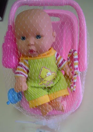 Plastic doll with accessories