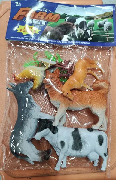Set of plastic toys