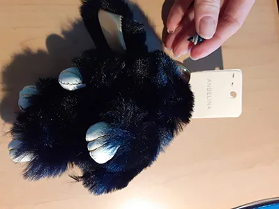 Key ring with soft toy