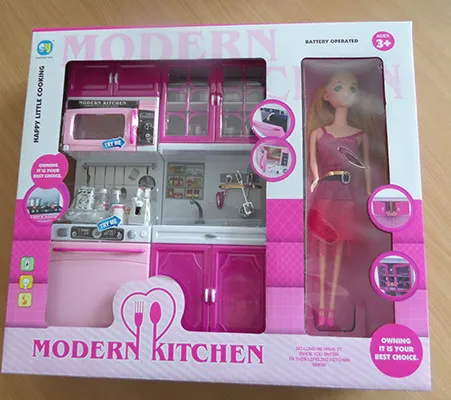 Plastic doll with accessories
