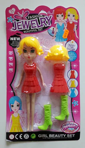 Plastic doll with accessories