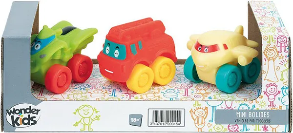 Set of toy vehicles