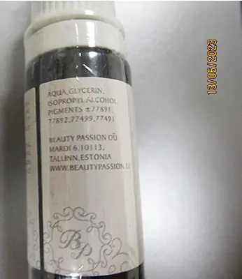 Permanent makeup ink