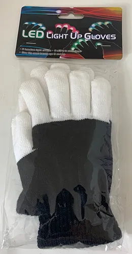 Gloves with LED lights