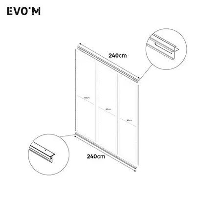 Rail kit for sliding doors