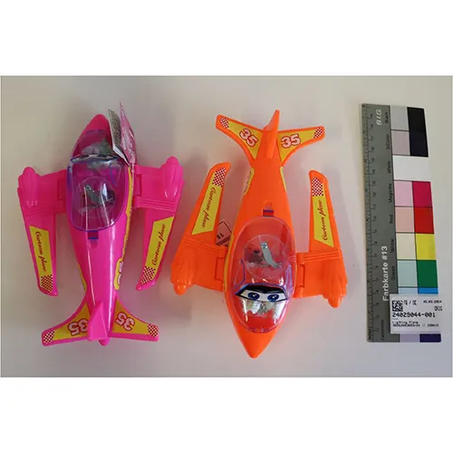 Toy airplane with sweets