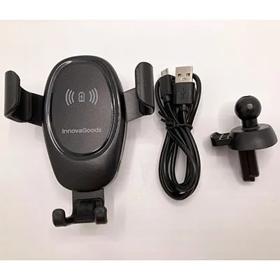 Mobile phone holder with wireless charger