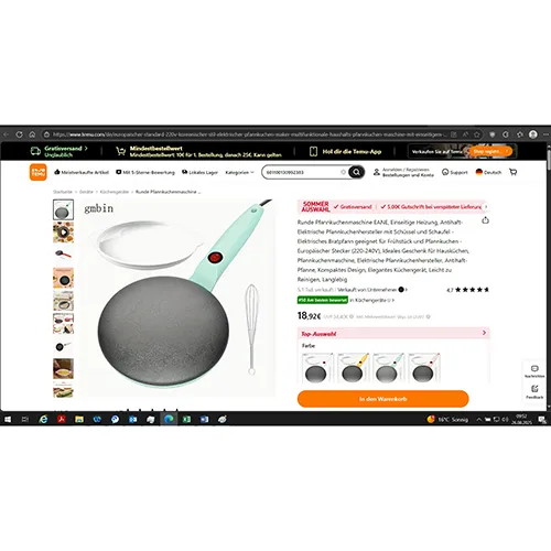 Electric crepe maker