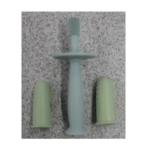Finger toothbrush and teether