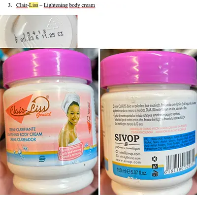 Skin lightening cream