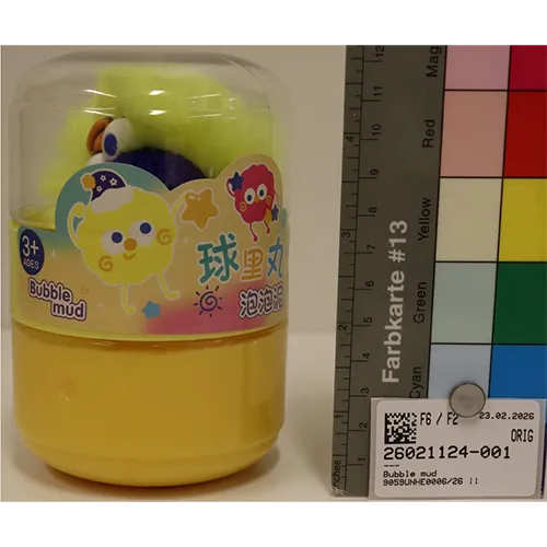 Toy slime with key ring