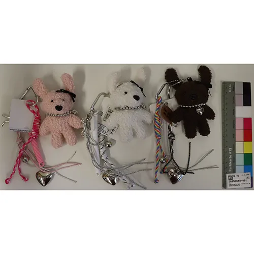 Key chain with soft toy