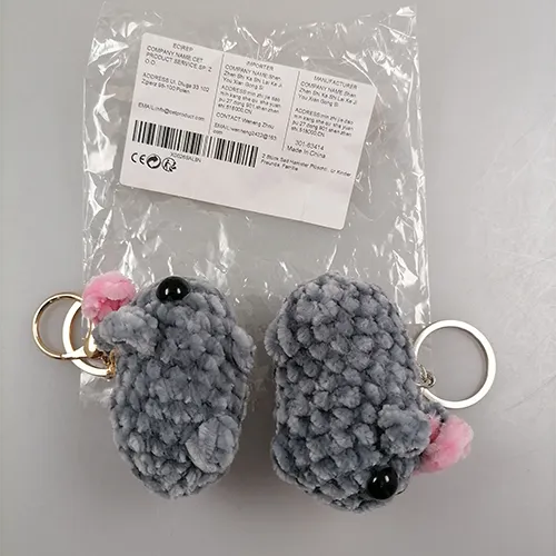 Soft toy with key ring