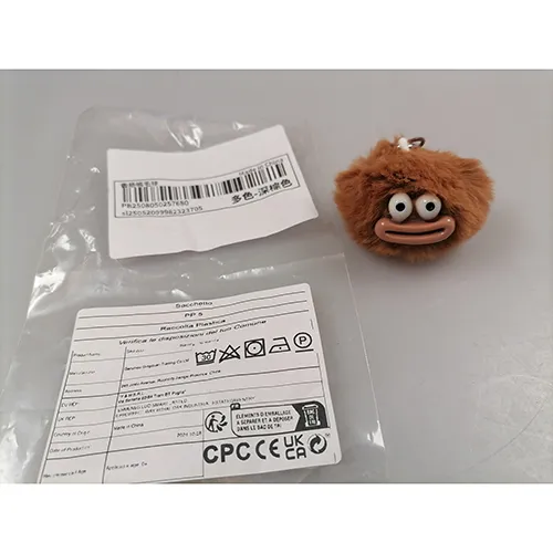 Key ring with soft toy