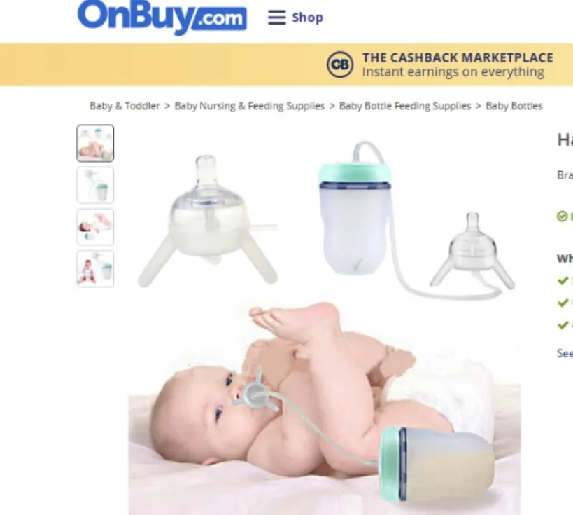 Baby self-feeding bottles