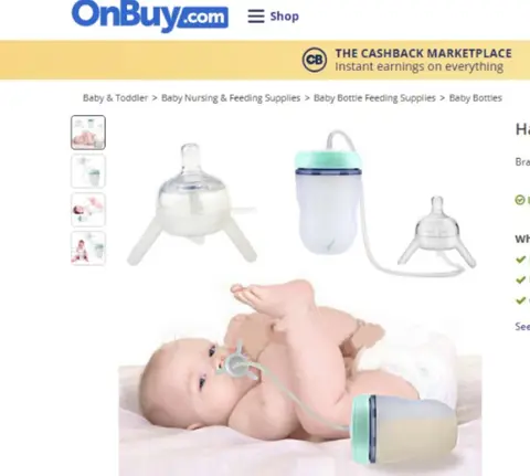 Baby self-feeding bottles