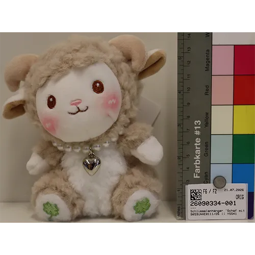 Soft toy with key ring
