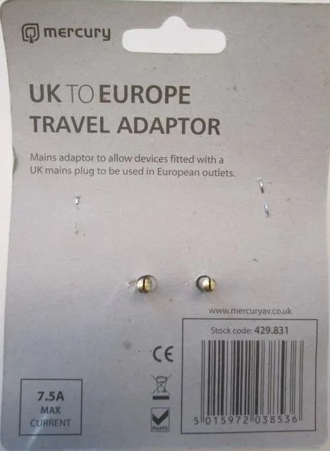 Travel plug adaptor