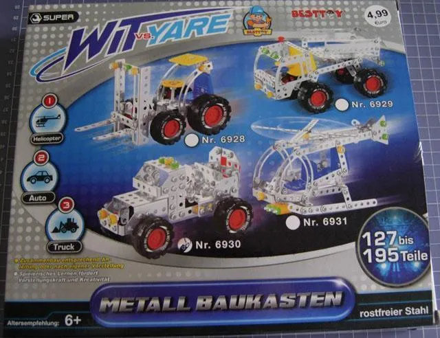 Metal construction kit