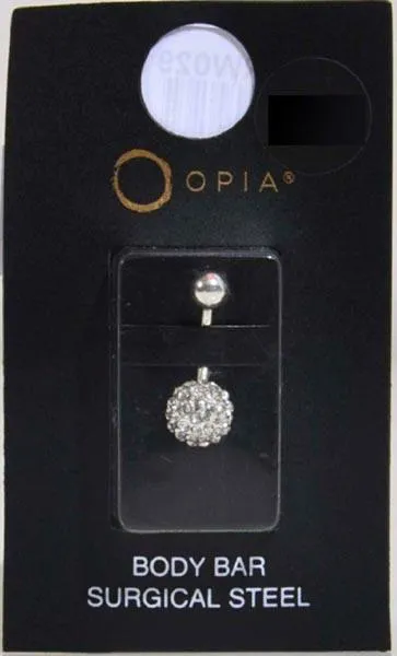Navel piercing bar