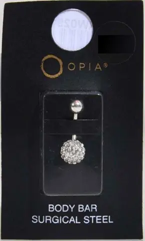 Navel piercing bar