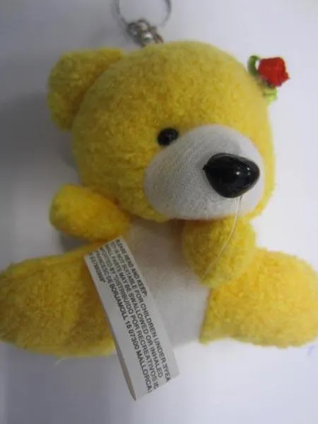Soft toy animal with key ring