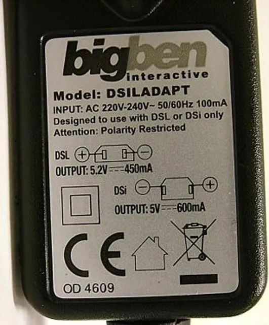 Power supply for games console "Home Adaptor"