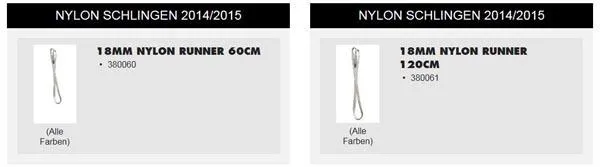 Nylon sling for climbing