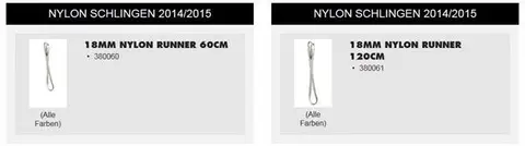 Nylon sling for climbing