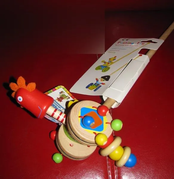 Wooden push-along toy