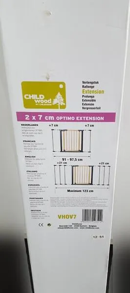 Extension for safety gate