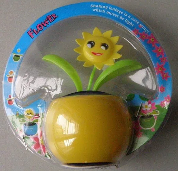 Solar plastic flower