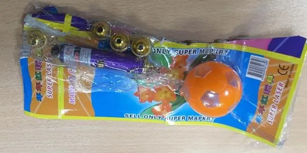 Laser pointer and toy ball