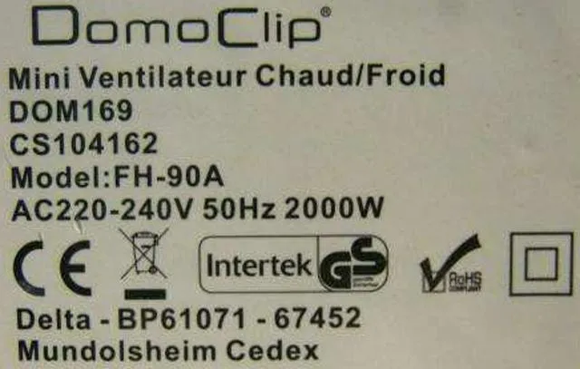 Fan heater "Mini Ventilateur Chaud/Froid"