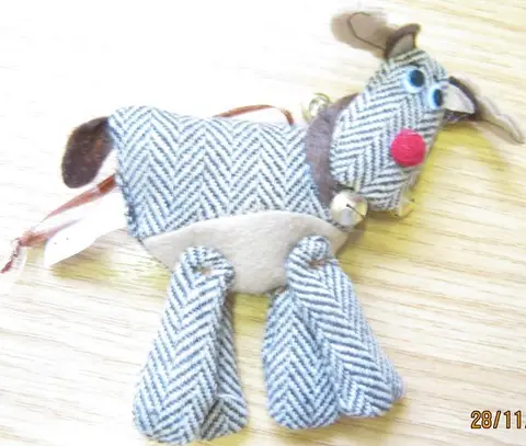 Мягкая игрушка «Deco Reindeer Tree Decoration with Bells
