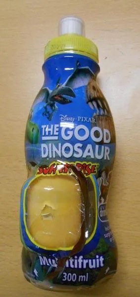 Juice bottle with surprise toy