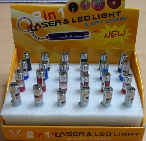 Лазерная указка 2 in 1 Laser and LED Light and Key C