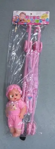 Toy pushchair with doll