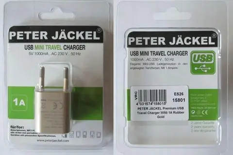 USB travel charger