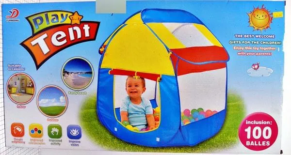 Toy tent with plastic balls
